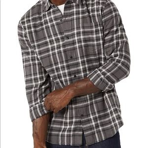 Mens Regular Fit Long Sleeve Flannel Shirt